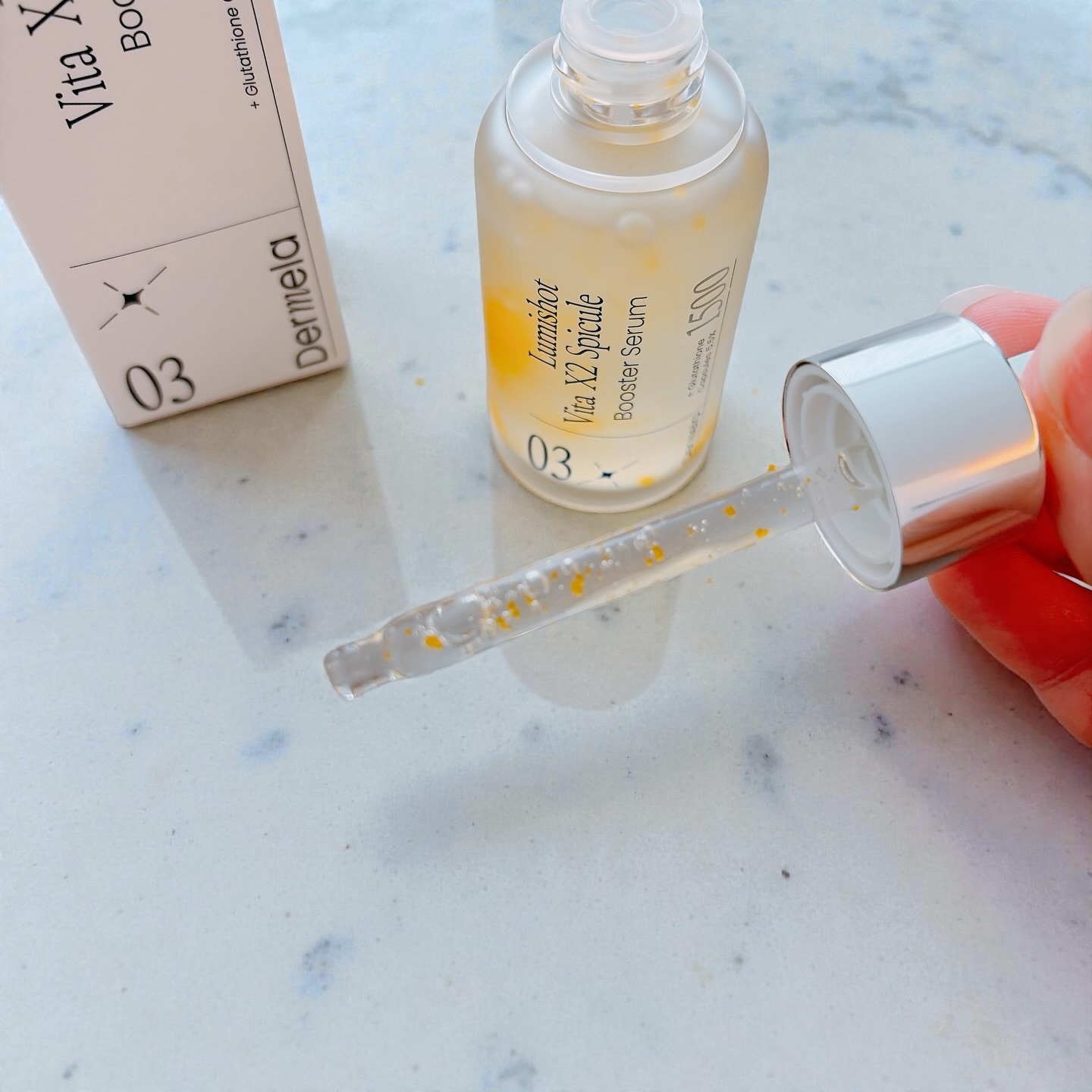 ダーメラ ルミショット・Wビタセラム/Dermela/美容液を使ったクチコミ（3枚目）