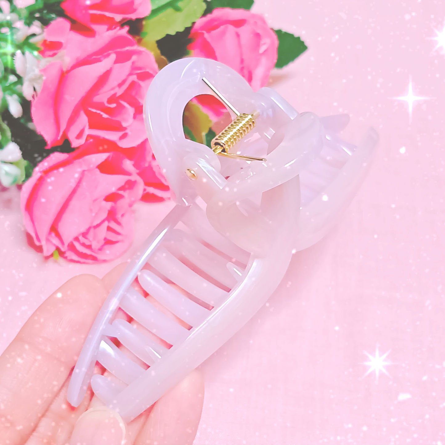 HAIR CLIP  マーブルループ　バンスクリップ/DAISO/その他を使ったクチコミ（3枚目）