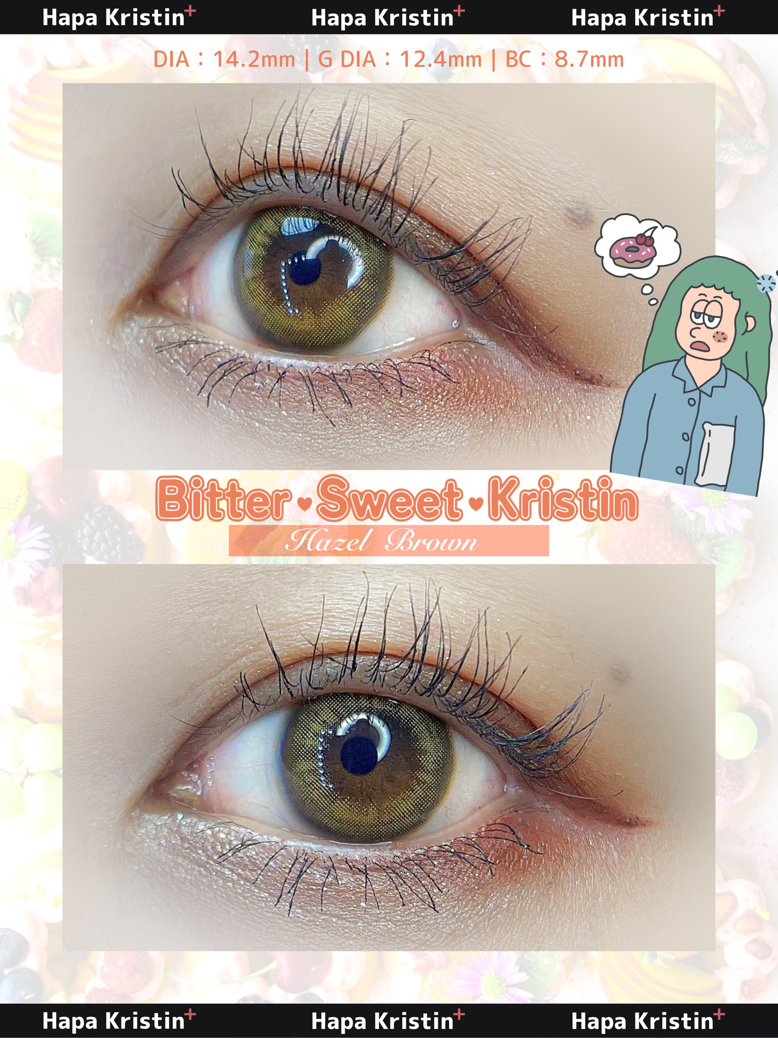 Bittersweet  kristin/Hapa kristin/カラーコンタクトレンズを使ったクチコミ（3枚目）