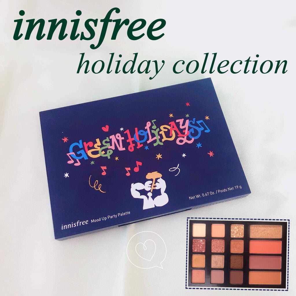 ムードアップパーティ パレット 2019 Holiday Limited Edition/innisfree/メイクアップキットを使ったクチコミ(1枚目)