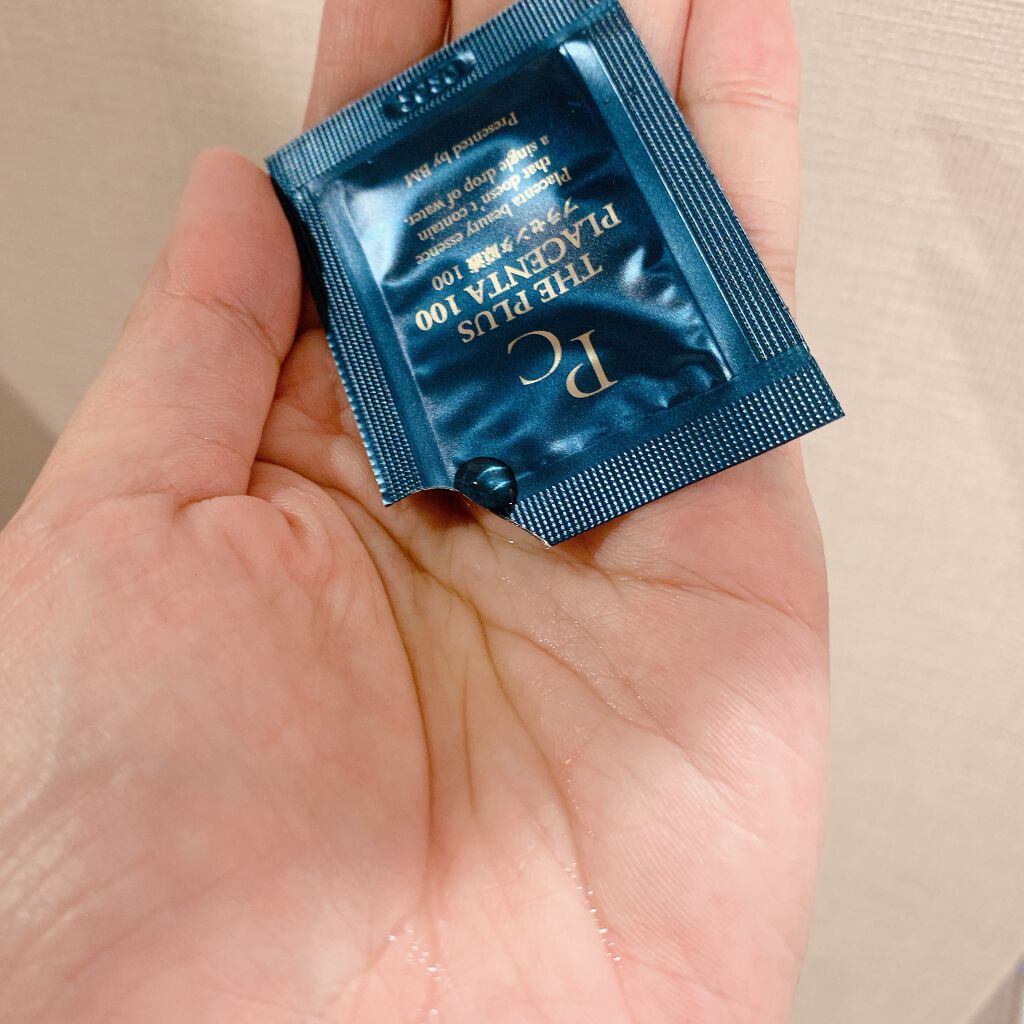 【馬プラセンタ原液100】プラセンタ原液100美容液　パウチ　1ml (馬プラセンタ)/パーフェクトC/美容液を使ったクチコミ（2枚目）