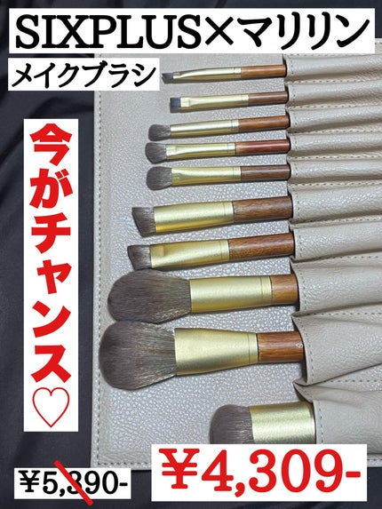 SIXPLUS X MARILYN 10本メイクアップブラシセット/SIXPLUS/メイクブラシを使ったクチコミ(1枚目)