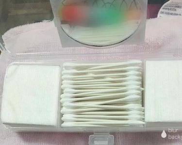 化粧コットン&綿棒セットケース（カガミ付き）/DAISO/その他化粧小物を使ったクチコミ（2枚目）