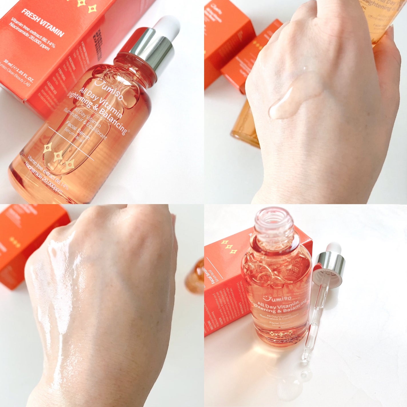 オールデイビタミンブライトニング&バランシングフェイシャルセラム/JUMISO/美容液を使ったクチコミ(5枚目)