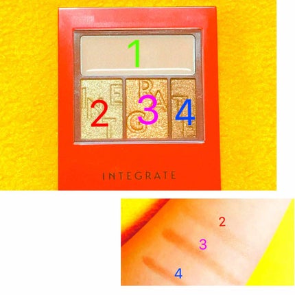 アクセントカラーアイズ CC/インテグレート/アイシャドウパレットを使ったクチコミ(2枚目)