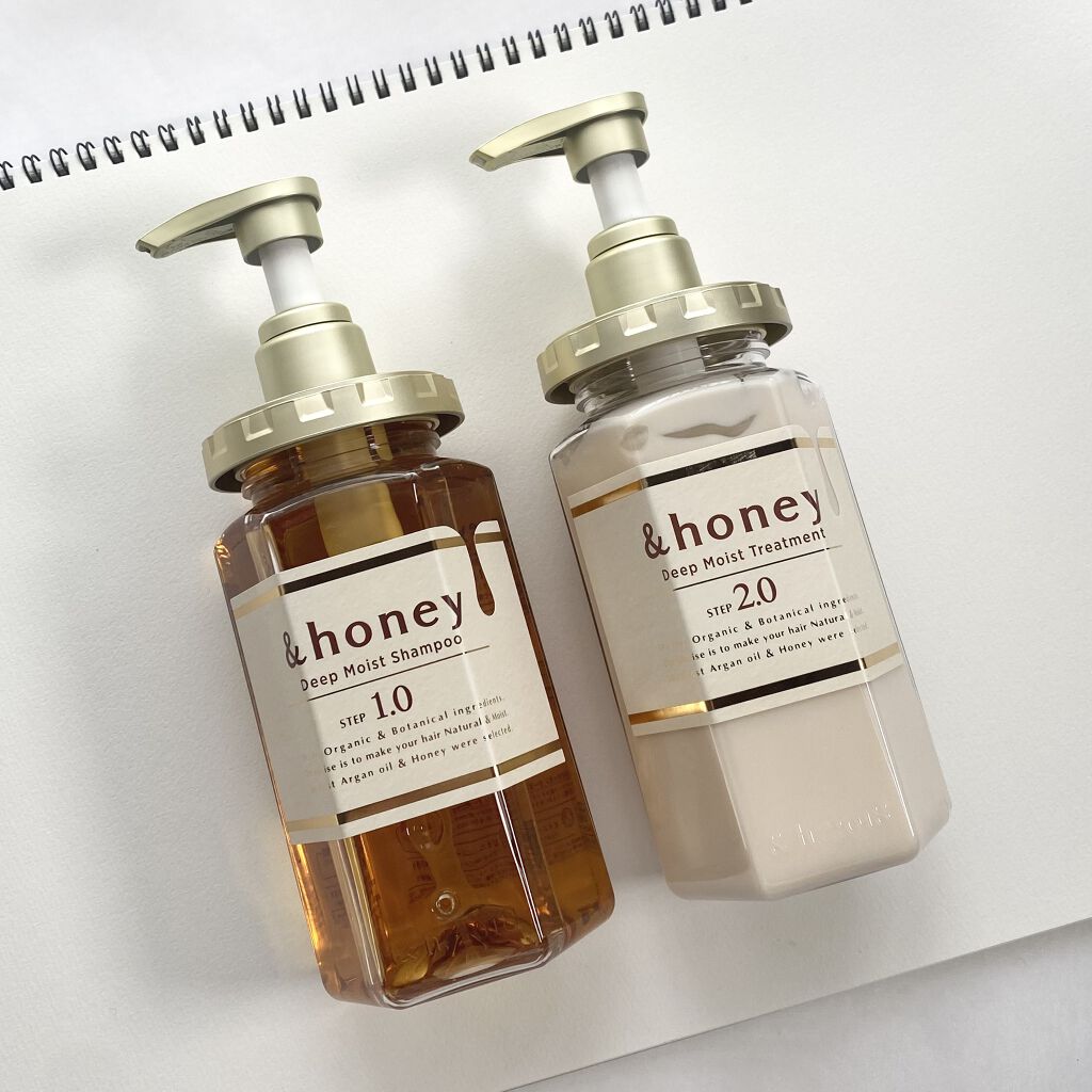 ディープモイスト シャンプー1.0／ヘアトリートメント2.0/&honey/市販シャンプーを使ったクチコミ（2枚目）