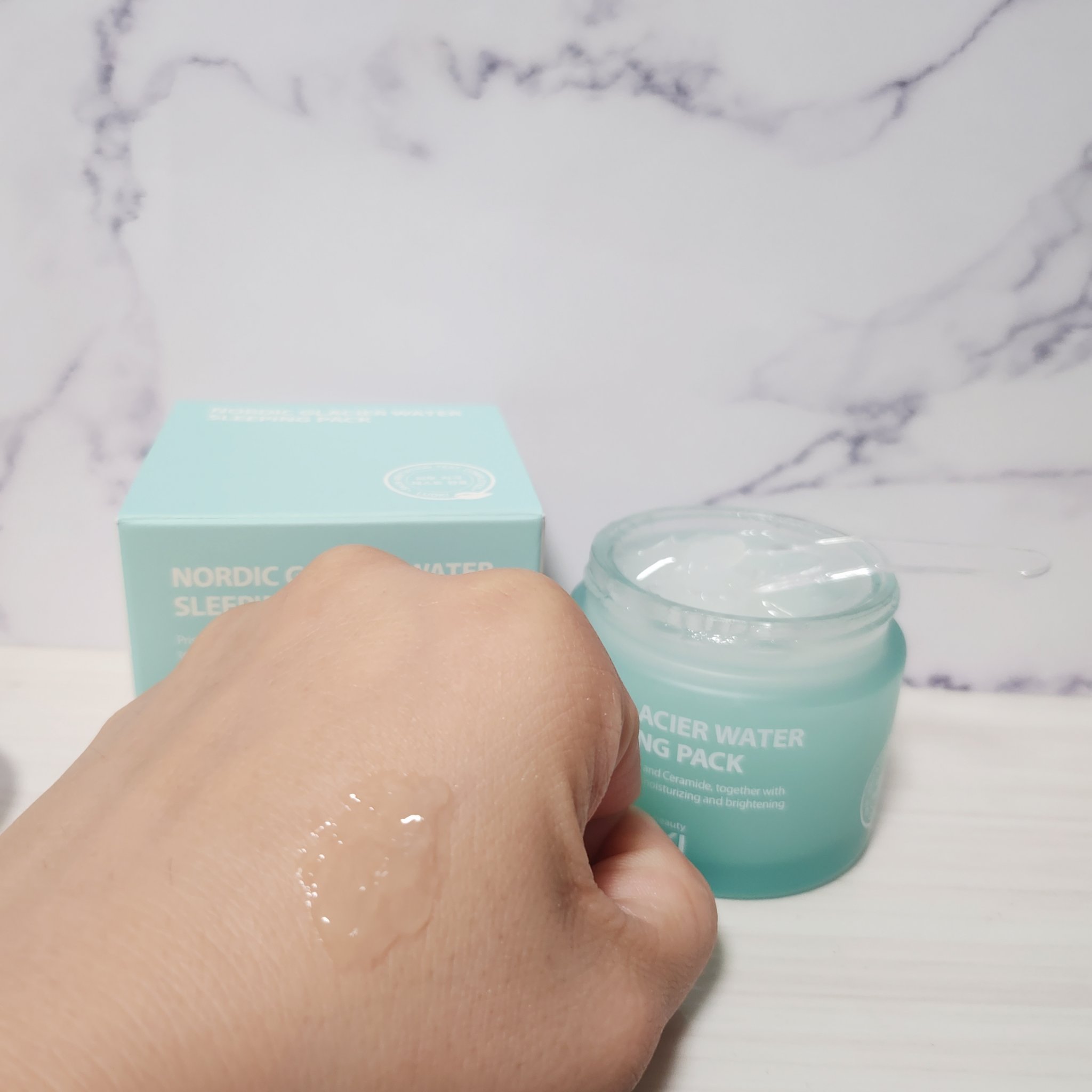 ノルディック氷河水スリーピングパック/LUOKI/フェイスクリームを使ったクチコミ（3枚目）