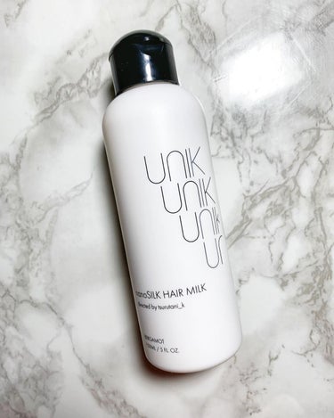 UNIK ナノシルクヘアミルクのクチコミ「【UNIKナノシルクヘアミルク】
髪にシルクのような滑らかさや光沢感、更にはハリ・コシ、潤いの.....」（1枚目）