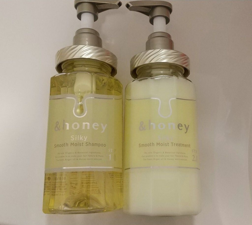 シルキー スムースモイスチャー シャンプー 1.0/ヘアトリートメント 2.0/&honey/市販シャンプーを使ったクチコミ(1枚目)