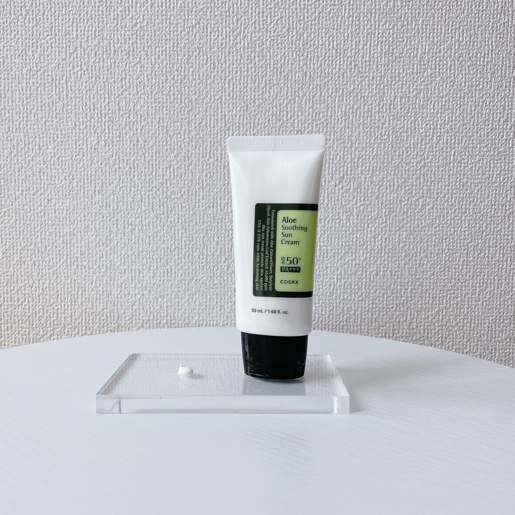 アロエスージングUVクリーム SPF50+ PA+++/COSRX/日焼け止めクリームを使ったクチコミ(4枚目)