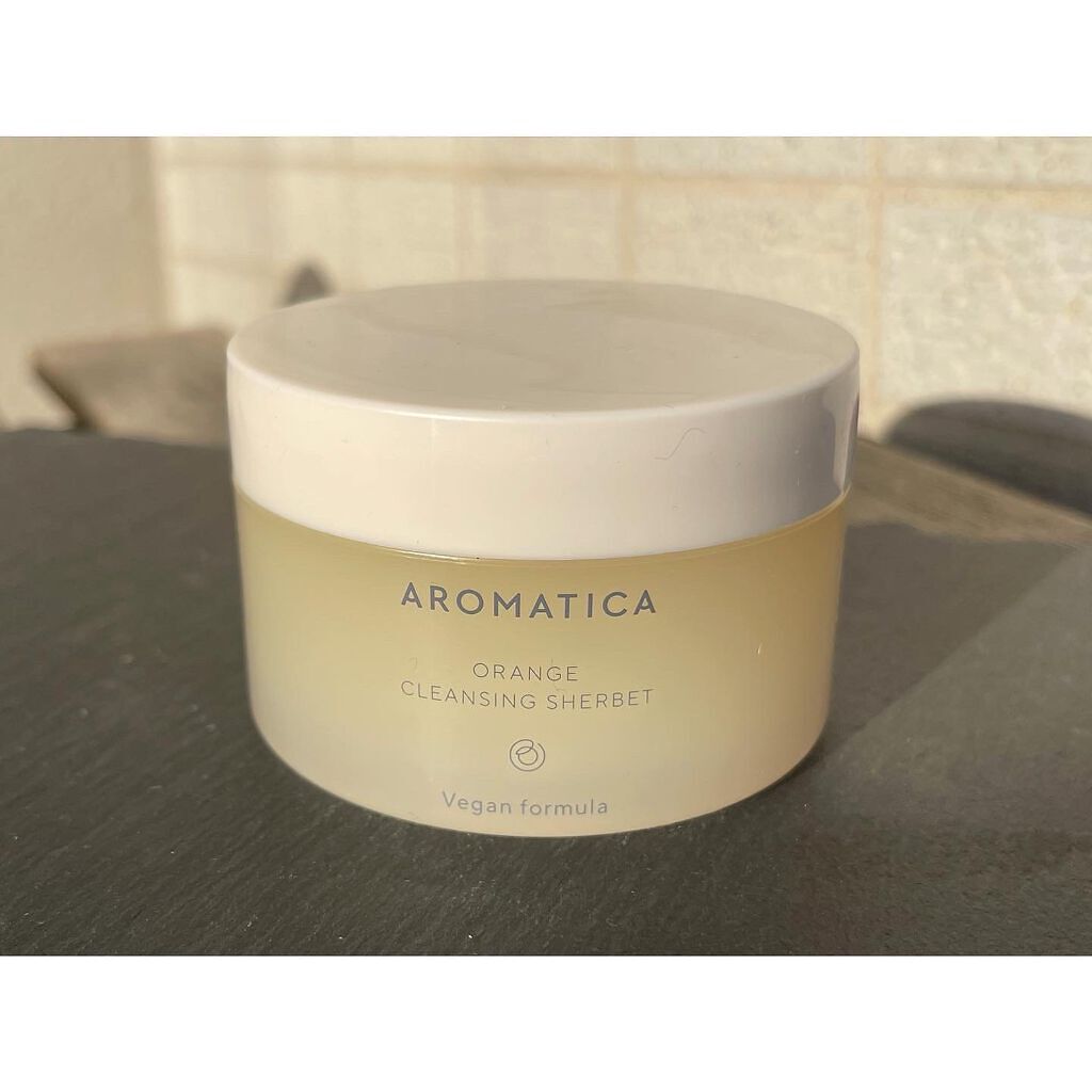 オレンジクレンジングシャーベット/AROMATICA/クレンジングバームを使ったクチコミ(4枚目)