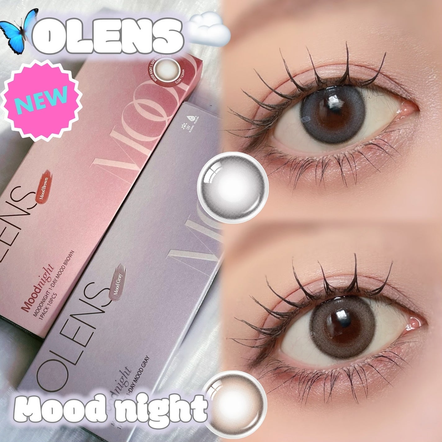 Moodnight 1day/OLENS/ワンデー(1DAY)カラコンを使ったクチコミ(1枚目)