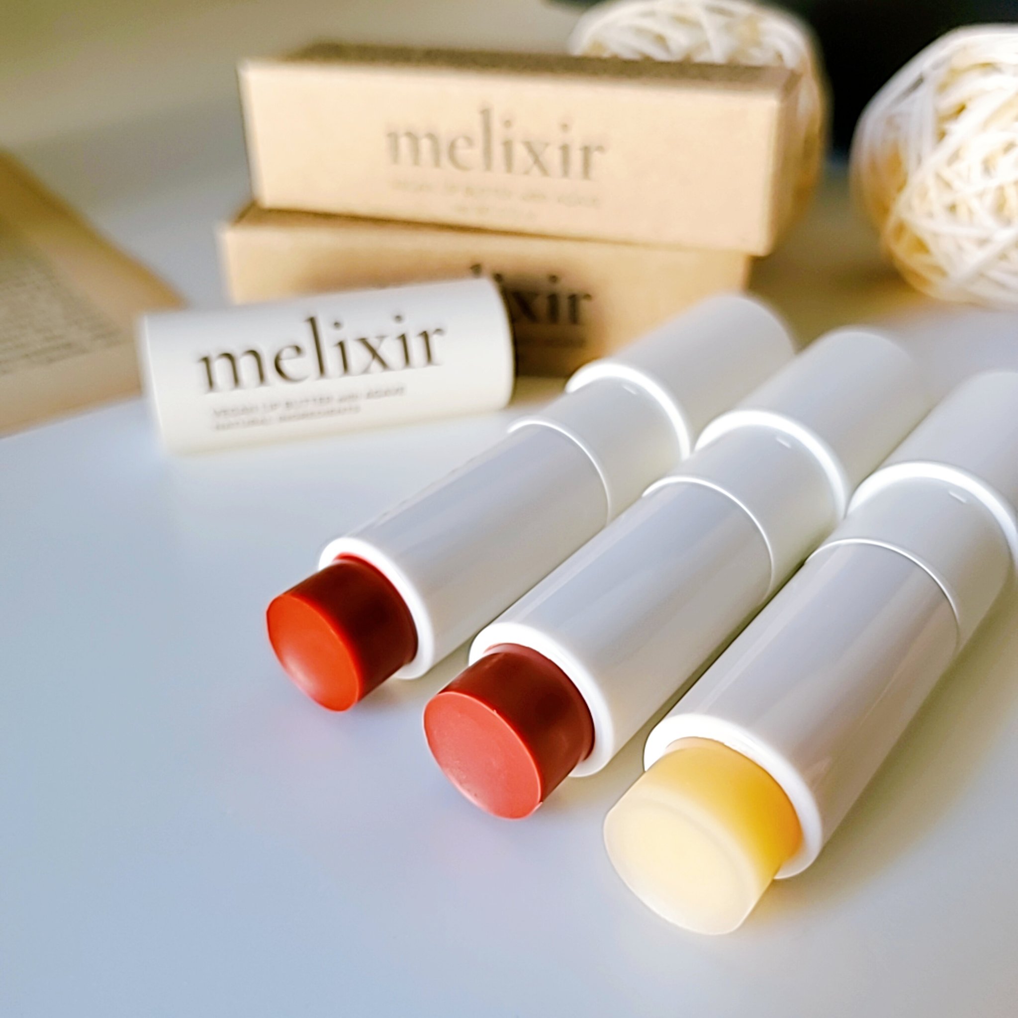 ヴィーガンリップバター 03 Red Velvet/melixir/リップバームを使ったクチコミ（2枚目）