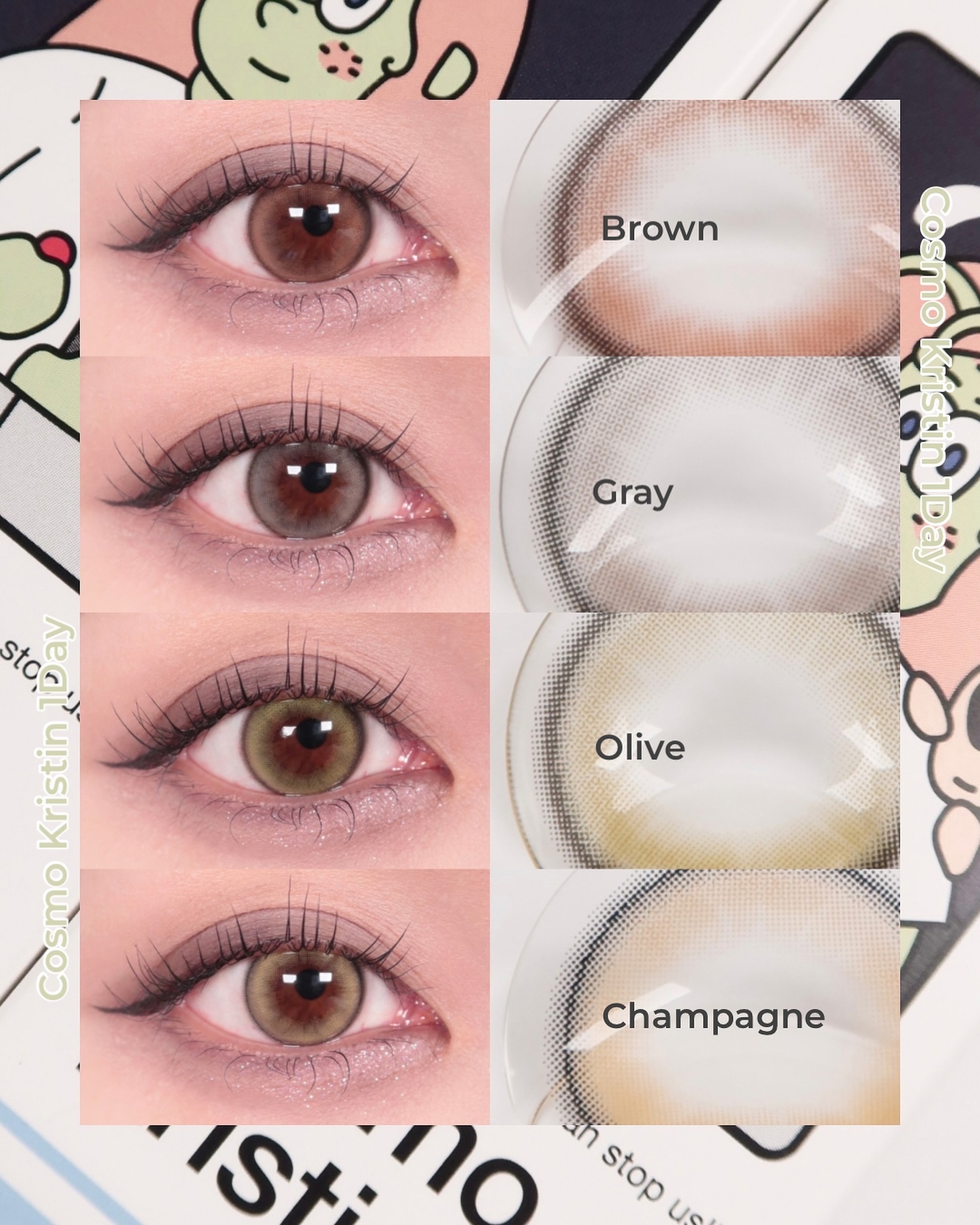 Cosmo Kristin/Hapa kristin/ワンデー（１DAY）カラコンを使ったクチコミ（1枚目）