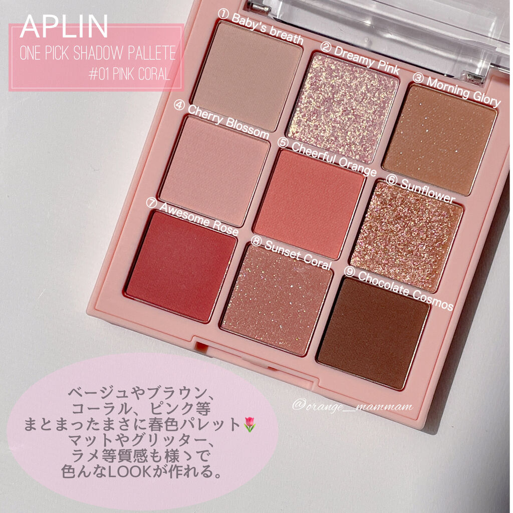 ワンピックアイシャドウパレット/APLIN/アイシャドウパレットを使ったクチコミ（2枚目）