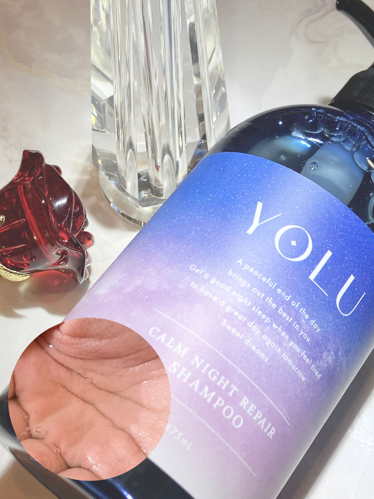 カームナイトリペアシャンプー／トリートメント/YOLU/市販シャンプーを使ったクチコミ（2枚目）