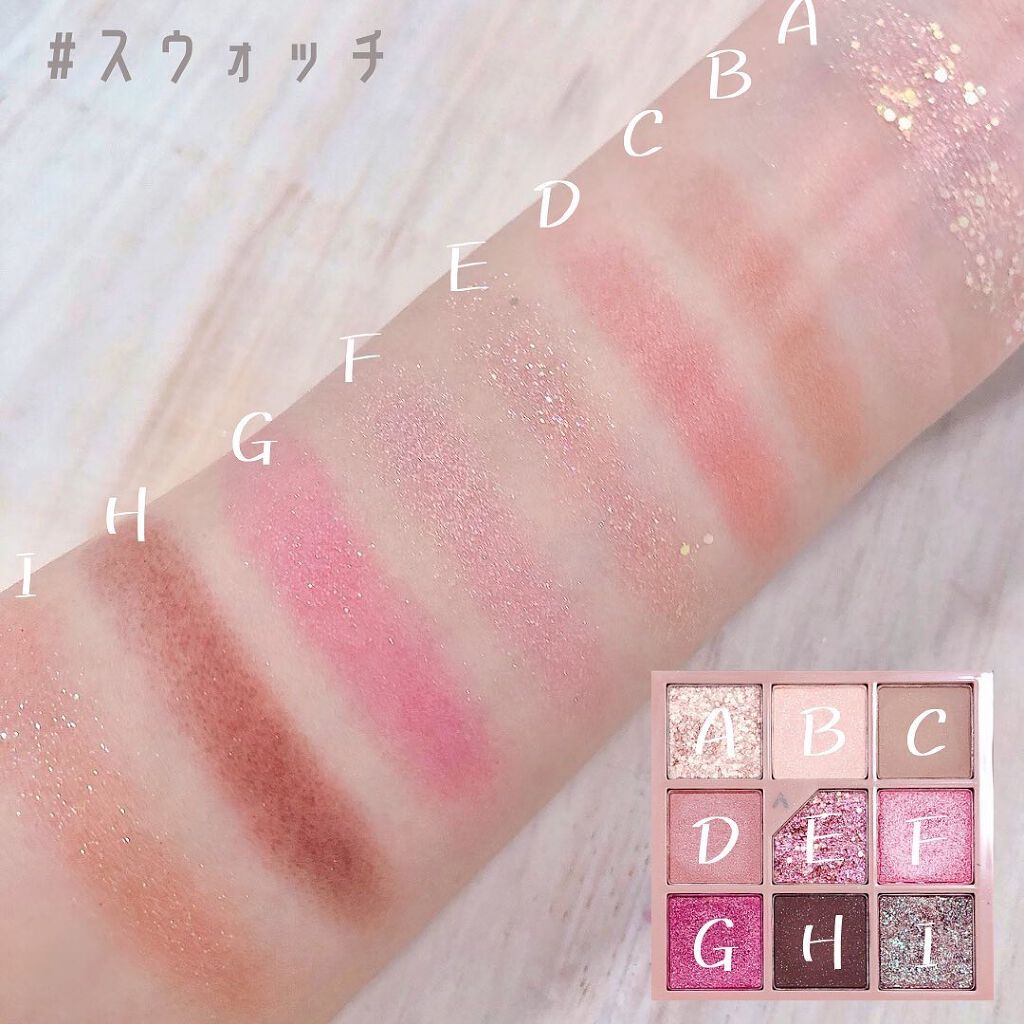 グリッターペディアアイパレット/unleashia/アイシャドウパレットを使ったクチコミ（3枚目）