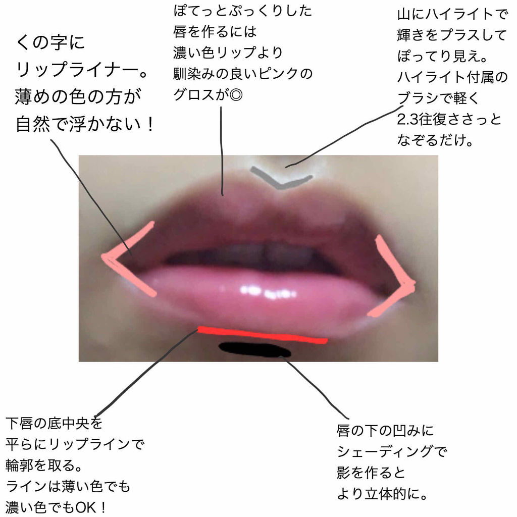 リップライナー/キスミー フェルム/リップライナーを使ったクチコミ（2枚目）