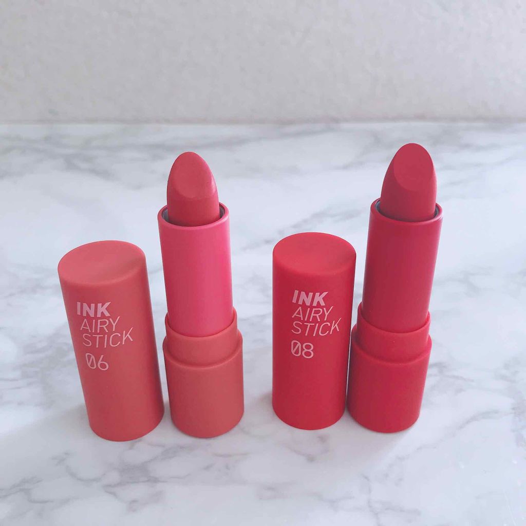 インク エアリー ベルベット スティック/PERIPERA/口紅を使ったクチコミ（3枚目）