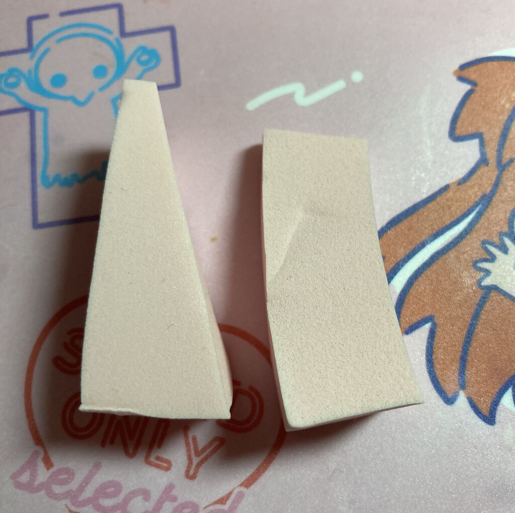 メイクアップスポンジバリューパック13P ウェッジ/DAISO/パフ・スポンジを使ったクチコミ（2枚目）