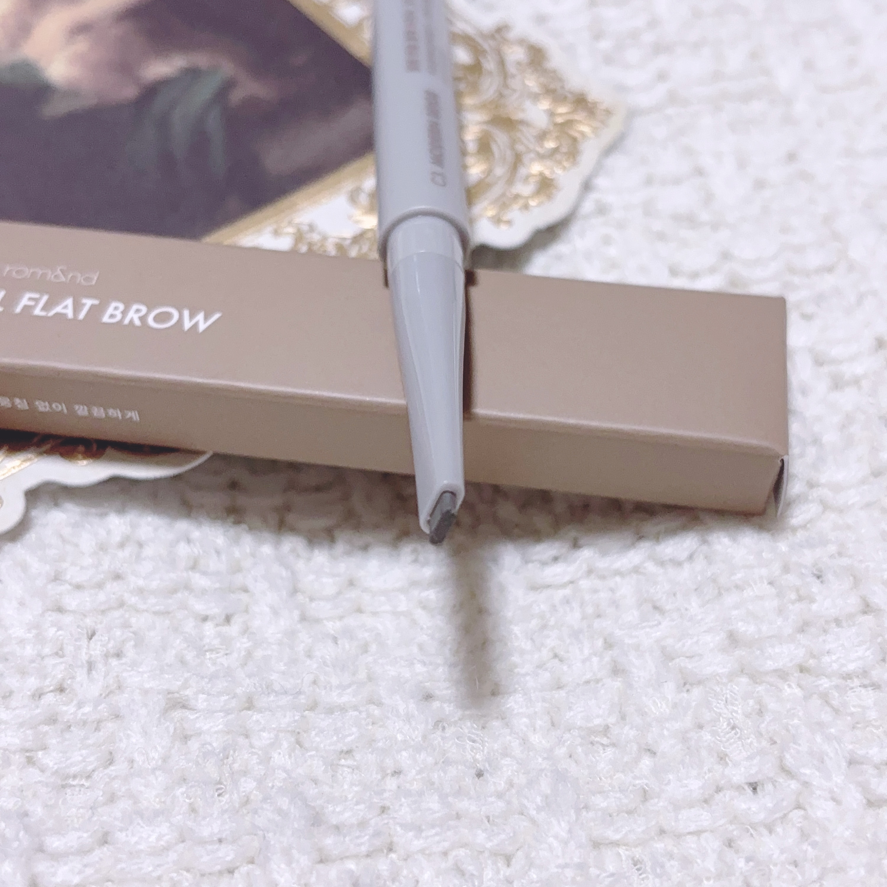ハンオールフラットブロウ C3 モダンベージュ/rom&nd/アイブロウペンシルを使ったクチコミ（3枚目）