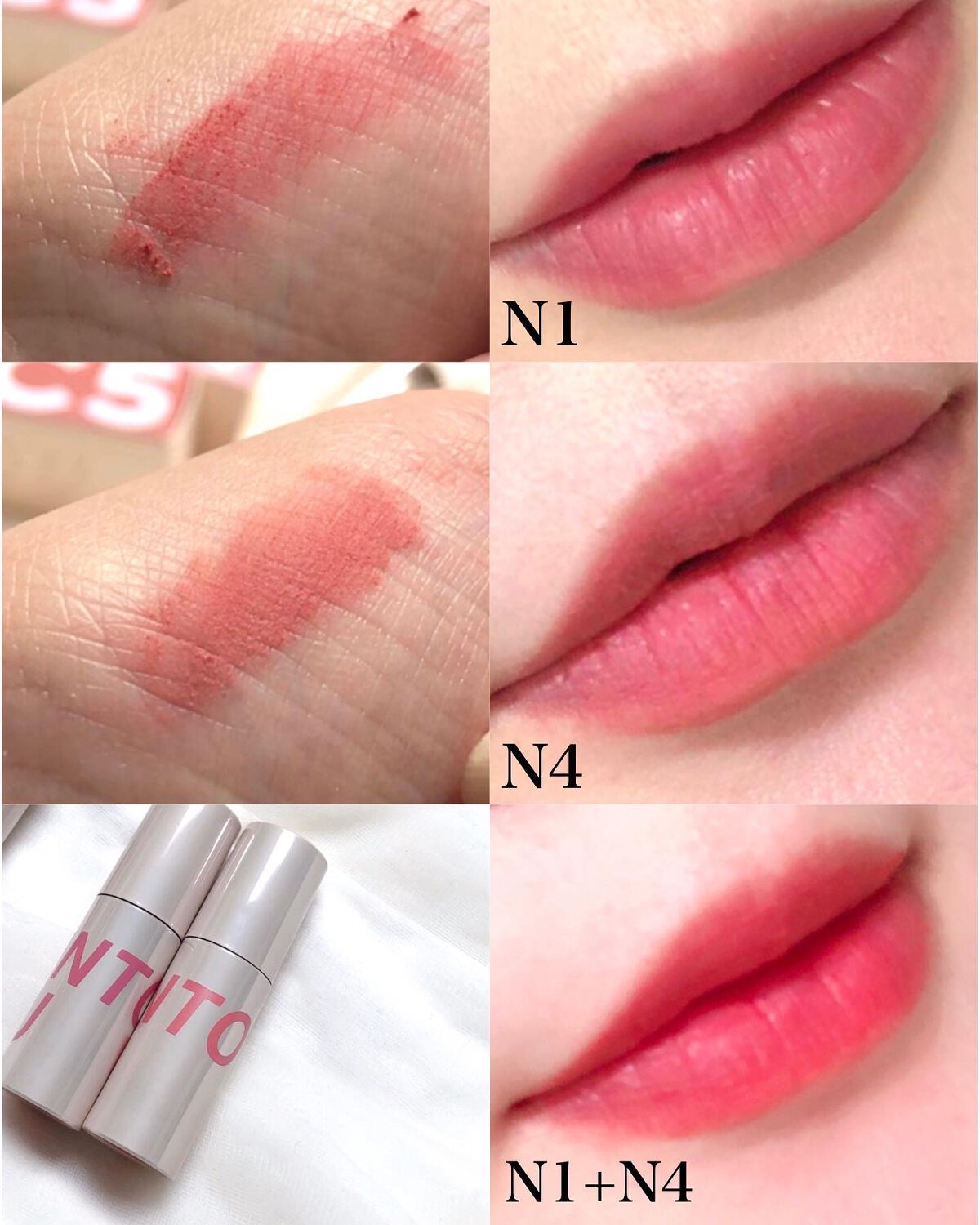 カスタマイズエアリーリップマッド/INTO U/口紅を使ったクチコミ（2枚目）