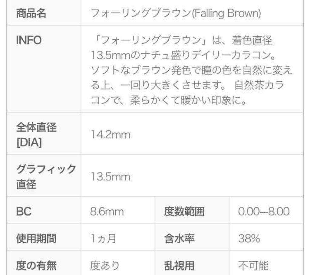 Falling (フォーリング)/OLENS/カラーコンタクトレンズを使ったクチコミ(3枚目)