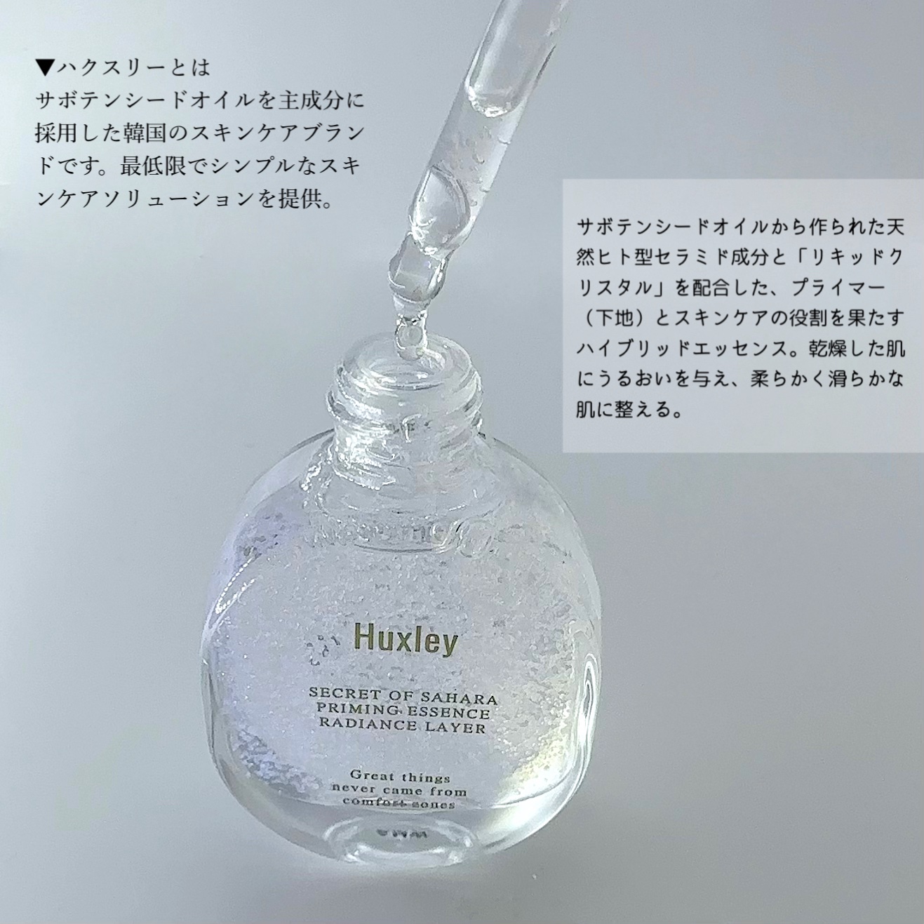 プライミングエッセンス；ラディアンスレイヤー/Huxley/化粧下地を使ったクチコミ（2枚目）