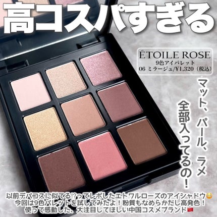 エトワルローズ 9色アイシャドウ/Étoile Rose/アイシャドウパレットを使ったクチコミ(2枚目)