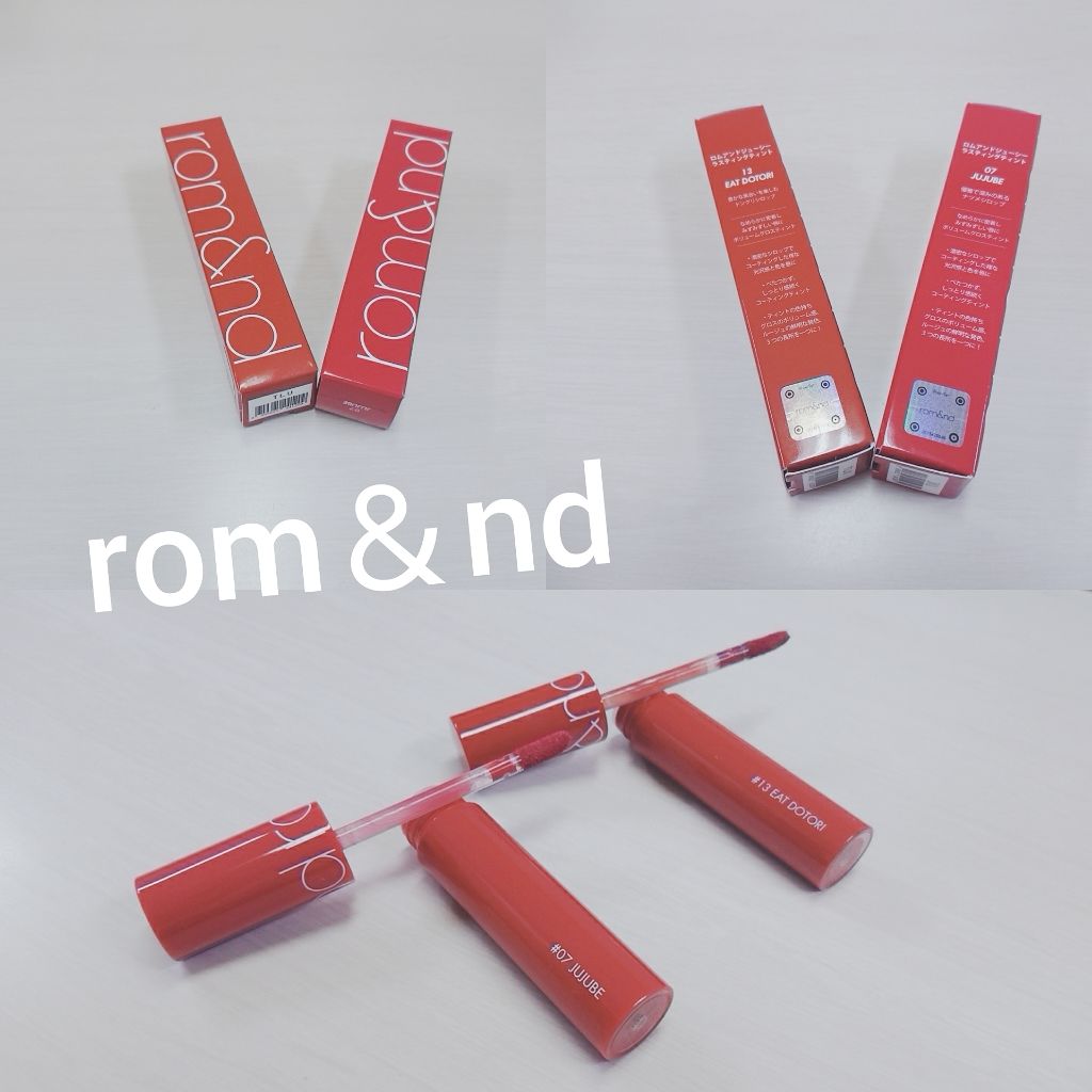 ジューシーラスティングティント/rom&nd/リップティントを使ったクチコミ(1枚目)