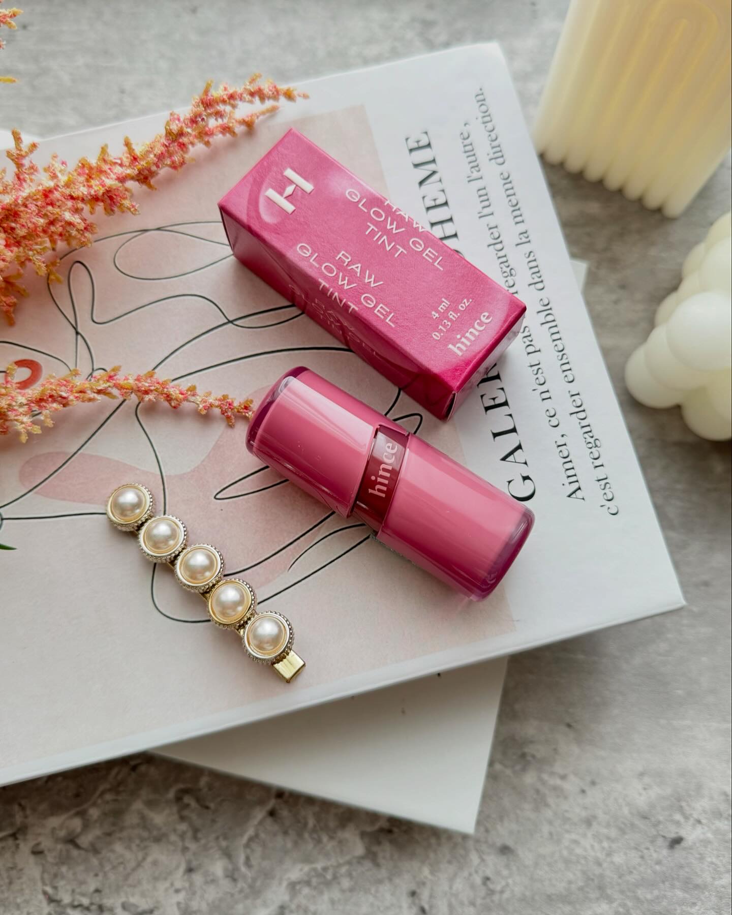 ロウグロウジェルティント R002 ロウローズ/hince/リップティントを使ったクチコミ（1枚目）