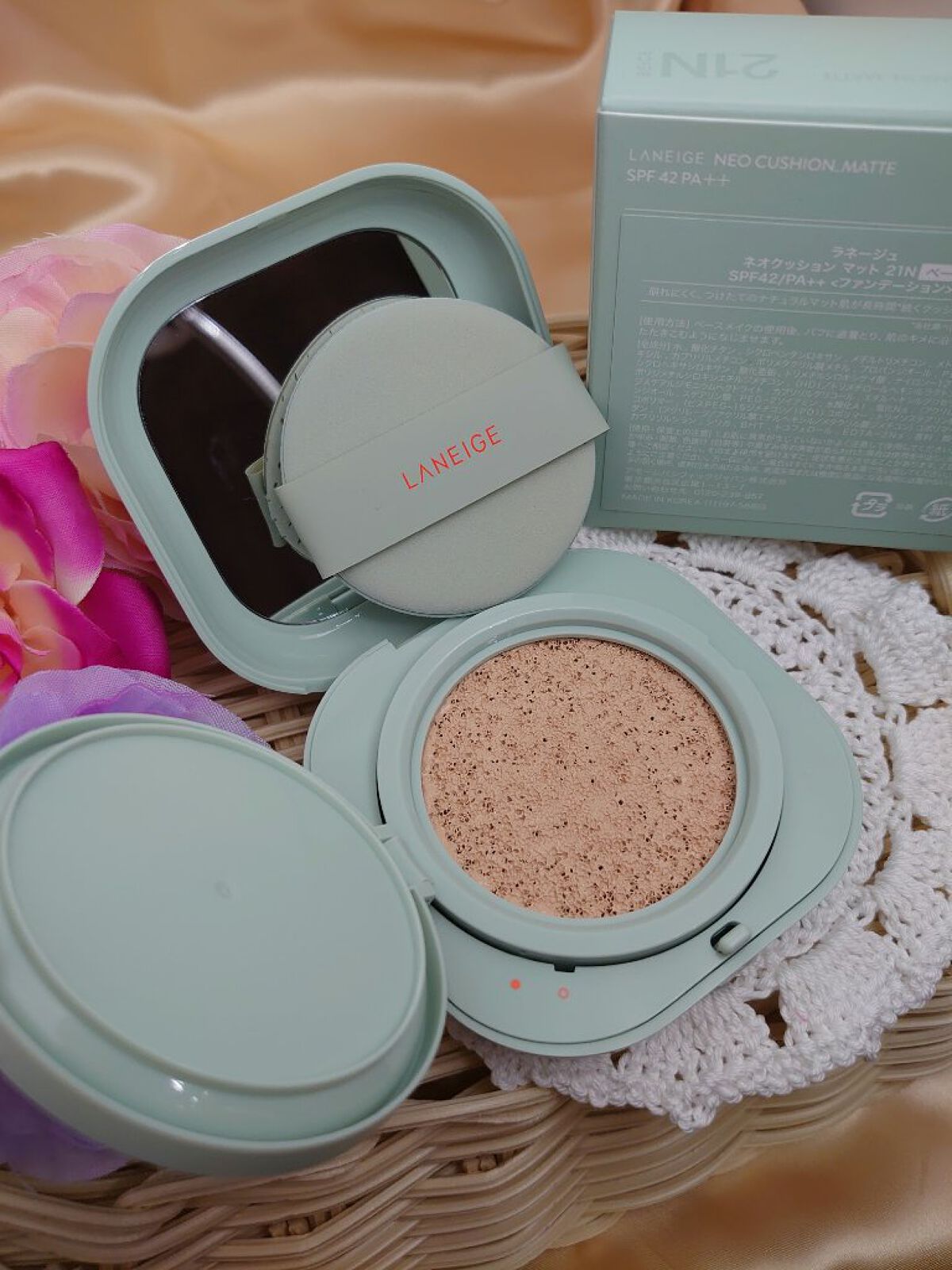 ネオクッション マット/LANEIGE/クッションファンデーションを使ったクチコミ（1枚目）