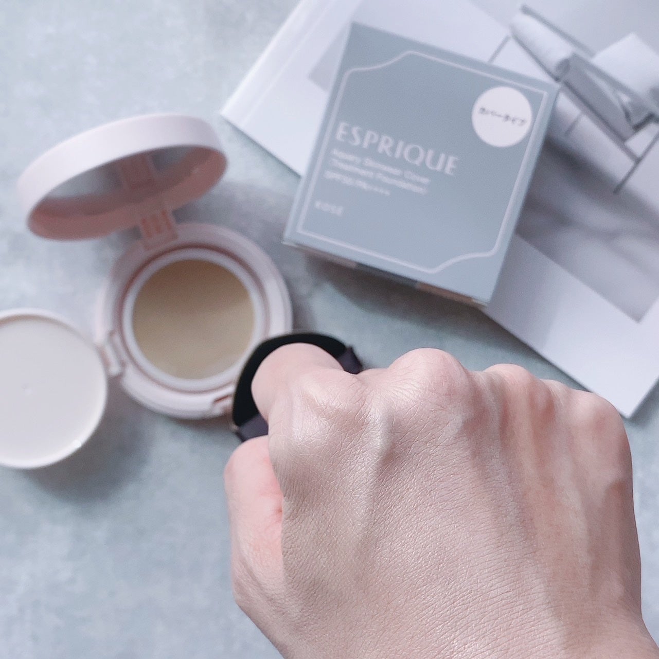 アクアリー スキンウェア カバー/ESPRIQUE/クッションファンデーションを使ったクチコミ(9枚目)