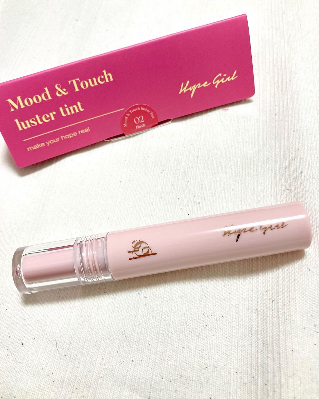 ムードアンドタッチラスターティント #2 HUSH/Hope Girl/リップティントを使ったクチコミ（1枚目）