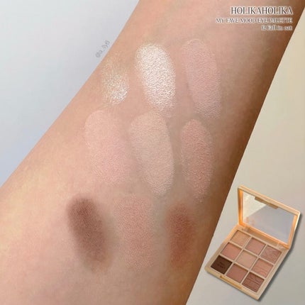 マイフェイブムードアイパレット 9カラー/HOLIKA HOLIKA/アイシャドウパレットを使ったクチコミ(4枚目)