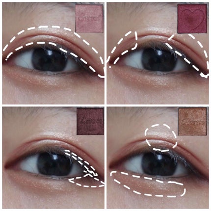 恋愛物語 4色アイシャドウパレット/FLORTTE/アイシャドウパレットを使ったクチコミ(3枚目)