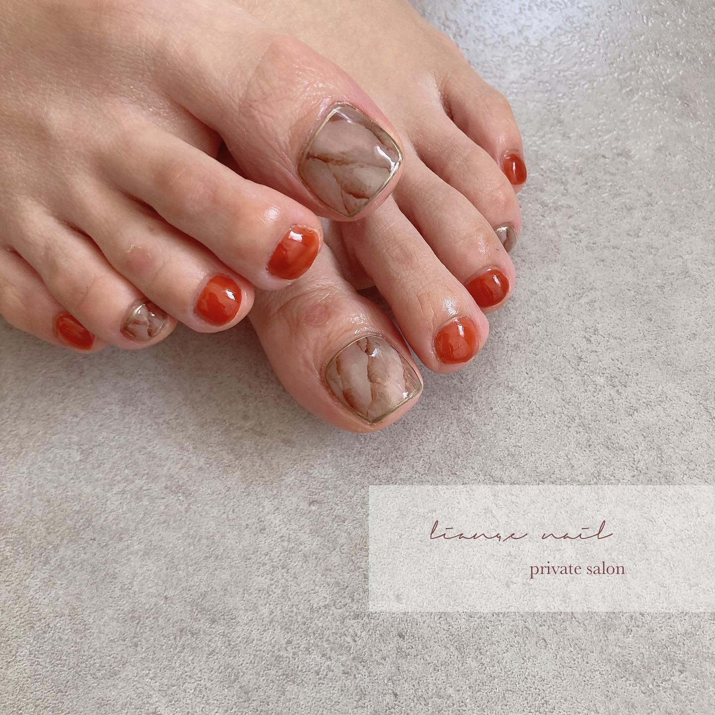 #リアンジェネイル,#柏ネイル,#ネイル,#ニュアンスネイル,#大人ニュアンスネイル,#オレンジネイル,#秋ネイルのネイルデザイン