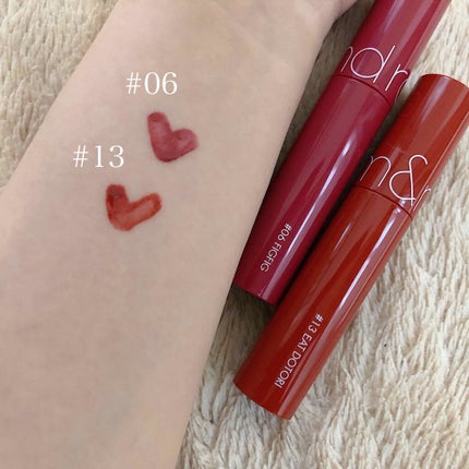 ジューシーラスティングティント/rom&nd/リップティントを使ったクチコミ(2枚目)