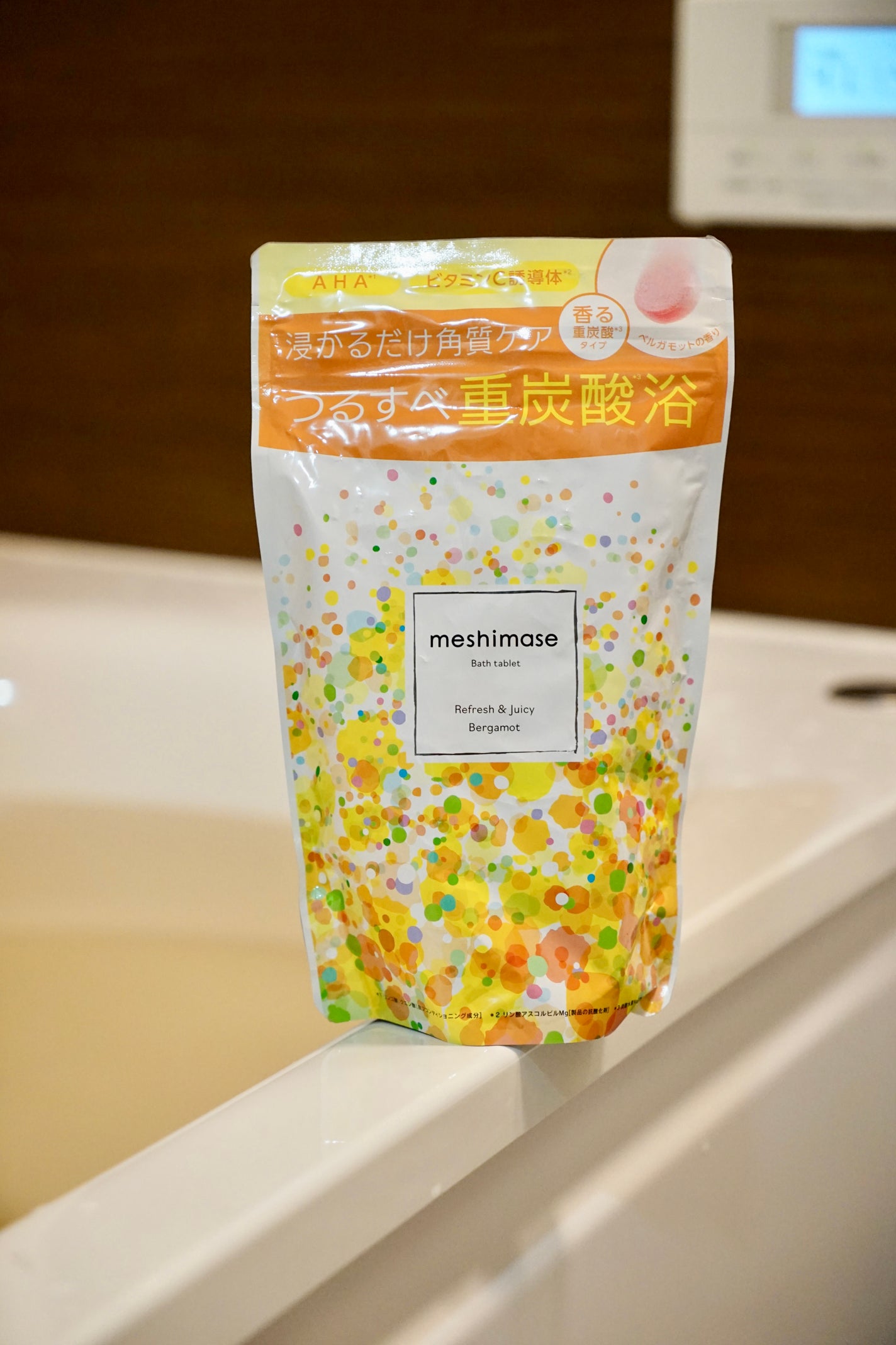 meshimase バスタブレット リフレッシュ&ジューシーなベルガモットの香り/meshimase/炭酸系入浴剤を使ったクチコミ(7枚目)