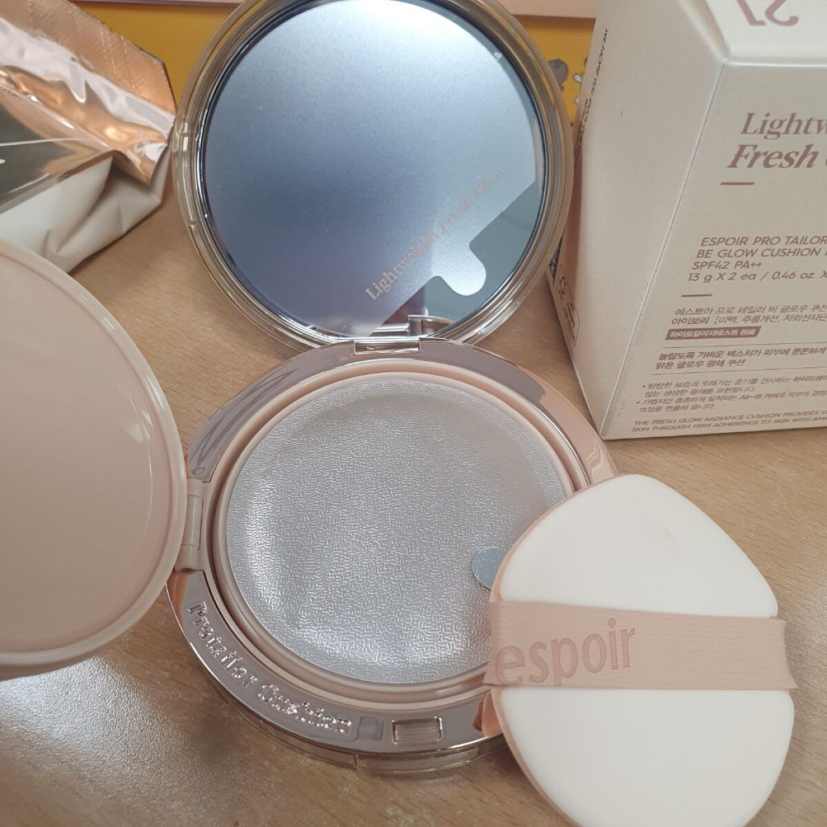 プロテーラービーグロウクッション ニュークラス/espoir/クッションファンデーションを使ったクチコミ（3枚目）