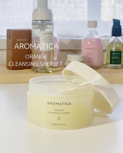 オレンジクレンジングシャーベット/AROMATICA/クレンジングバームを使ったクチコミ(1枚目)