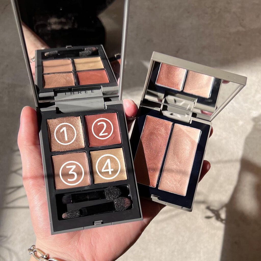 THREE シマリング グロー デュオ/THREE/クリームハイライトを使ったクチコミ（2枚目）