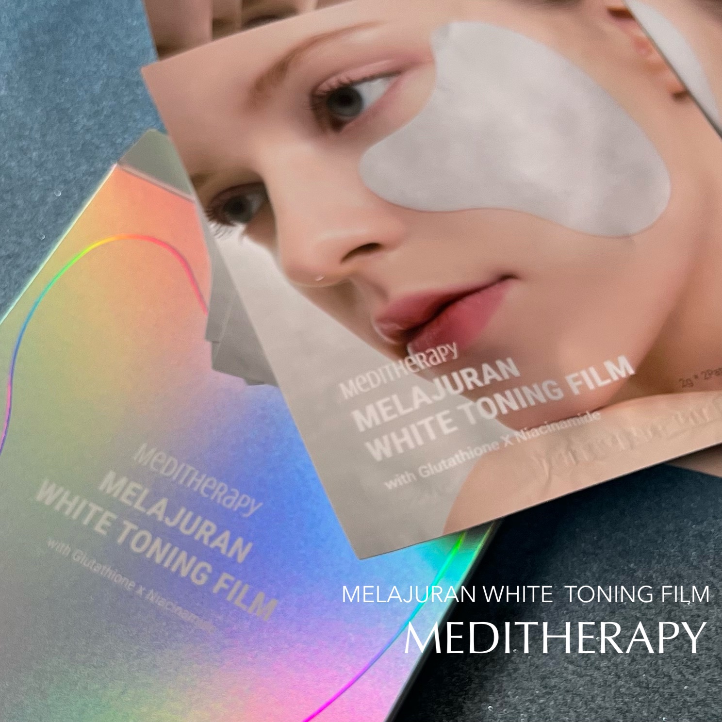 MEDITHERAPY メラジュランホワイトトーニングフィルムのクチコミ「新感覚💎シミ･くすみに塗らずに貼るだけ！
━━━━━━━━━━━━━━━
MEDITHERAP.....」（1枚目）