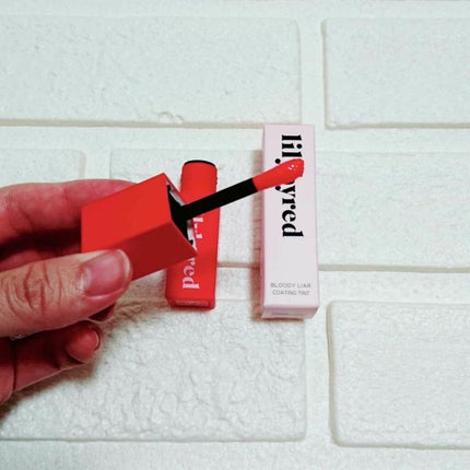 ブラッディライアー コーティングティント/lilybyred/リップティントを使ったクチコミ(2枚目)