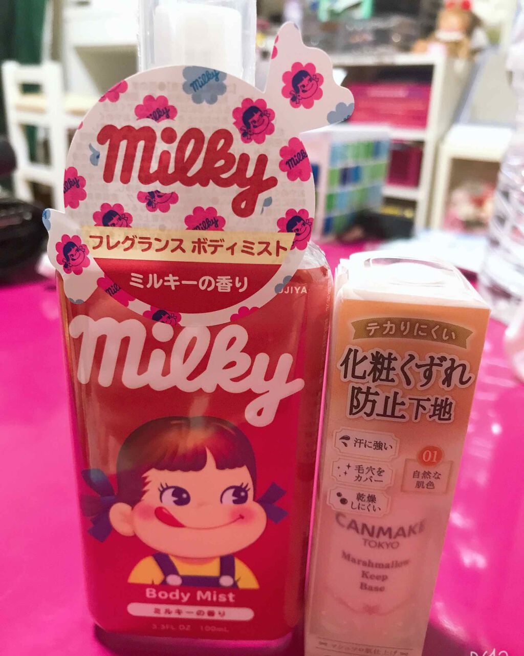 アクアシャボン×ペコちゃん ミルキーの香り ボディミスト/アクアシャボン/香水(その他)を使ったクチコミ（1枚目）