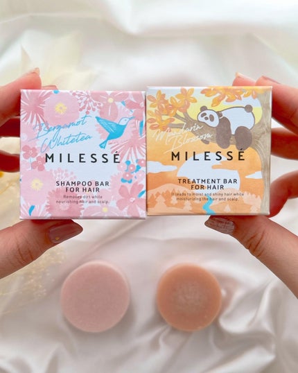 めるᙏ̤̫͚𓍯フォロバ on LIPS 「〖MILESSE〗シャンプーバー&トリートメントバー‥‥‥‥‥..」(3枚目)