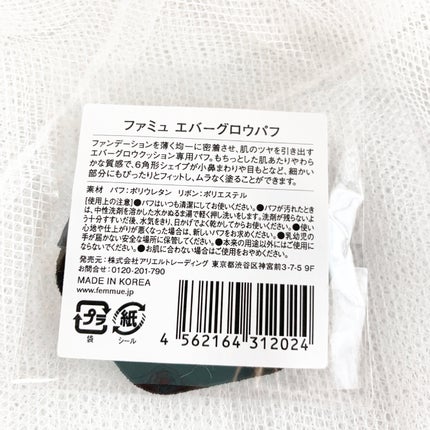クッションパフ(1枚入)/FEMMUE/クッションファンデーションを使ったクチコミ(3枚目)