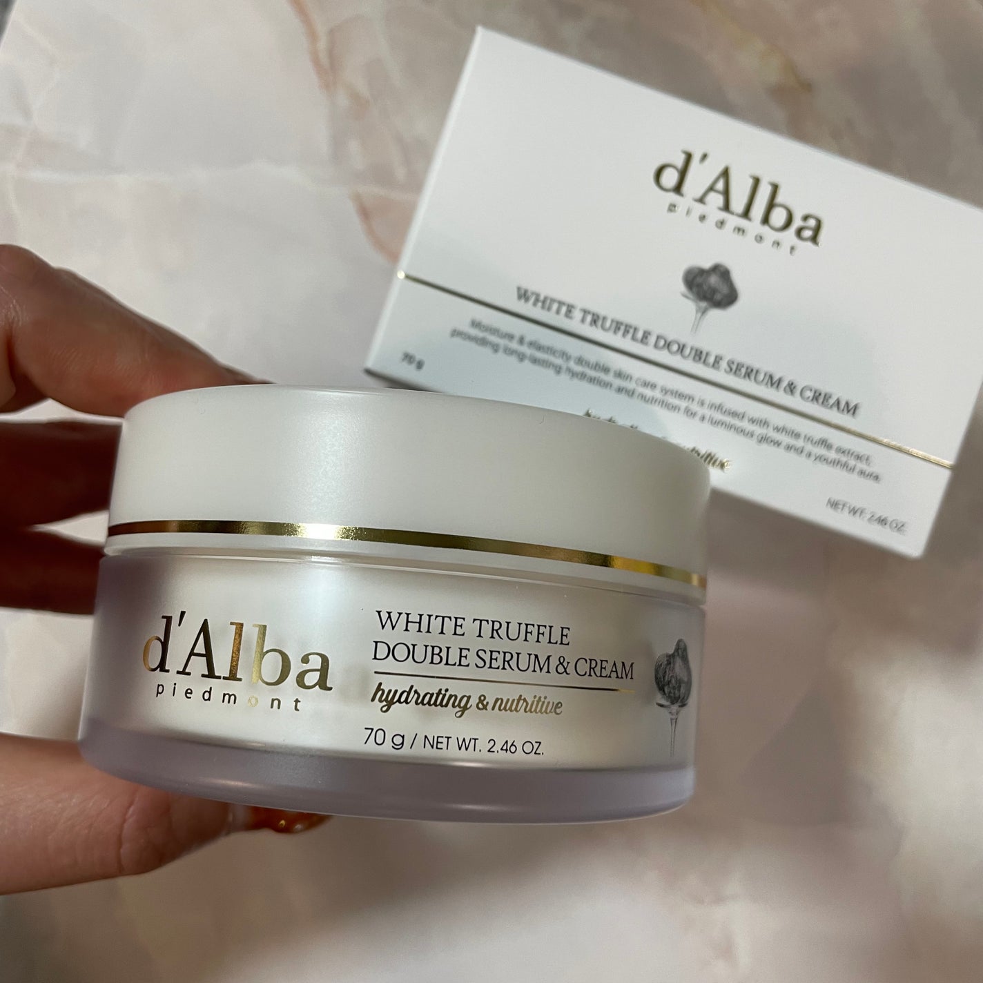 ホワイトトリュフダブルセラムアンドクリーム/ダルバ/フェイスクリームを使ったクチコミ(1枚目)