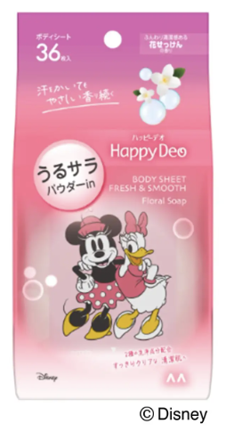 ハッピーデオ ボディシート うるサラ 花せっけん / マンダム