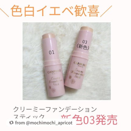 クリーミーファンデーションスティック/キャンメイク/その他ファンデーションを使ったクチコミ(1枚目)